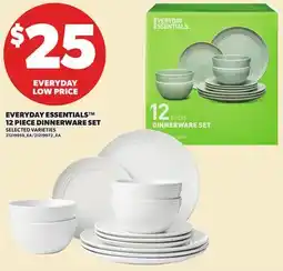 Loblaws EVERYDAY ESSENTIALS 12 PIECE DINNERWARE SET offer