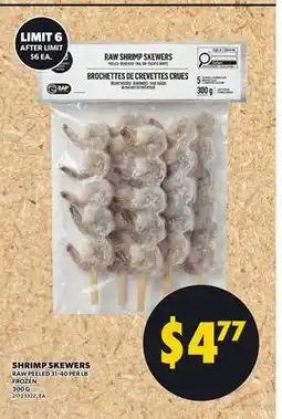 Loblaws SHRIMP'S SKEWERS, 31-40 PER LB offer