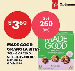 Loblaws MADE GOOD GRANOLA BITES, 5X24 G OR 120 G offer