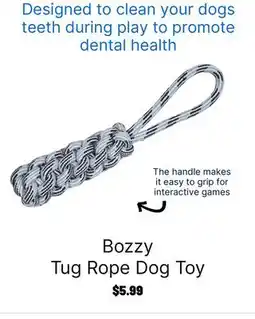 Ren’s Pets Depot Bozzy Tug Rope Dog Toy offer