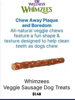 Ren’s Pets Depot Whimzees Veggie Sausage Dog Treats offer