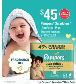 Loblaws PAMPERS SWADDLERS ULTRA VALUE PACK offer