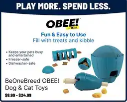 Ren’s Pets Depot BeOneBreed OBEE! Dog & Cat Toys offer