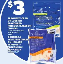 Independent Grocer SEAQUEST CRAB OR LOBSTER FLAVOURED POLLOCK FLAKES OR CHUNKS offer
