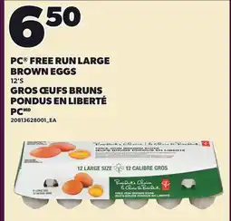 Independent Grocer PC FREE RUN LARGE BROWN EGGS, 12'S offer
