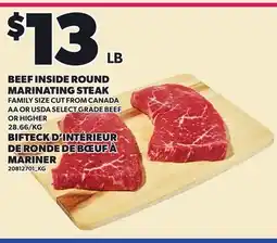 Independent Grocer BEEF INSIDE ROUND MARINATING STEAK offer