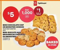 Independent Grocer MINI CHOCOLATE CHIP OR MONSTER COOKIES, 24'S offer