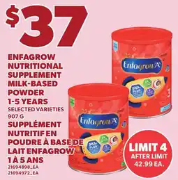 Independent Grocer ENFAGROW NUTRITIONAL SUPPLEMENT MILK-BASED POWDER 1-5 YEARS offer