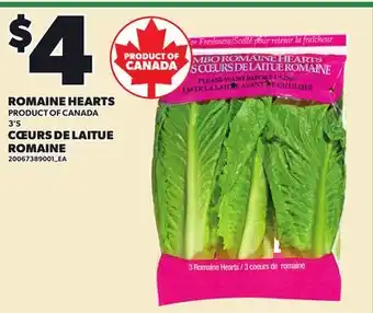 Independent Grocer ROMAINE HEARTS, 3'S offer