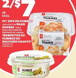Independent Grocer PC DIPS OR HUMMUS, 200-228 G OR NAAN DIPPERS, 200 G offer