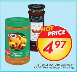 Sobeys ST. DALFOUR Jam 225 mL or KRAFT Peanut Butter 750 g-1 kg offer