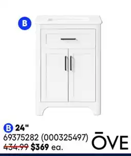 RONA OVE Jadden, Alanis, Paterson and Blair vanities and linen cabinets offer