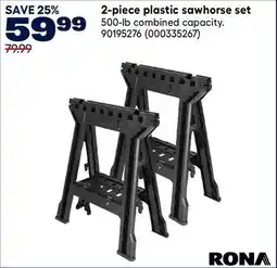 RONA 2-piece plastic sawhorse set offer
