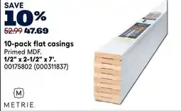 RONA METRIE 1/2 x 2-1/2 x 7', 10-pack flat casings offer