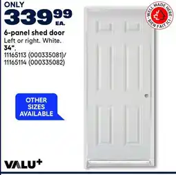 RONA VALU+ 6-panel shed door offer