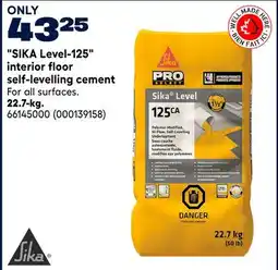 RONA SIKA Level-125 interior floor self-levelling cement offer