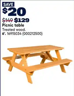 RONA Picnic table offer