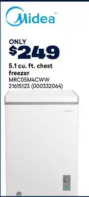 RONA Midea 5.1 cu. ft. chest freezer offer