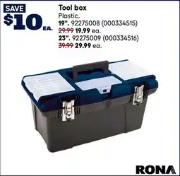 RONA Tool box offer