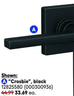 RONA Schlage Crosbie, black passage door handles offer