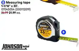 RONA Johnson Measuring tape 1-1/16 x 33' offer