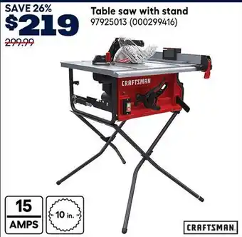 RONA Table saw with stand offer