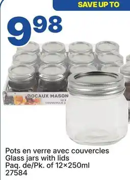 Rossy Glass jars with lids offer