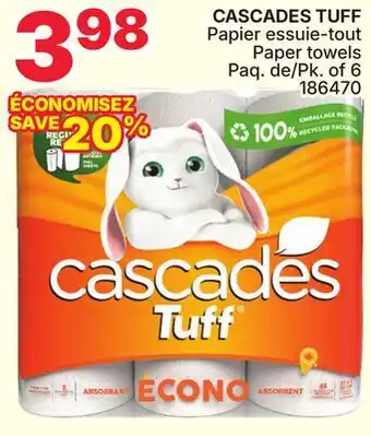 Rossy CASCADES TUFF Paper towels offer