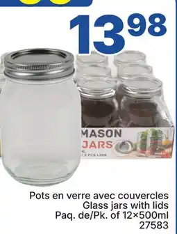 Rossy Glass jars with lids offer