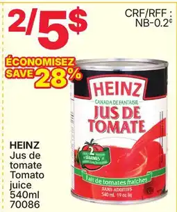 Rossy HEINZ Jus de tomate offer