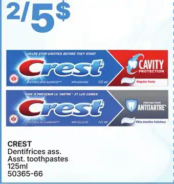 Rossy CREST Asst. toothpastes offer