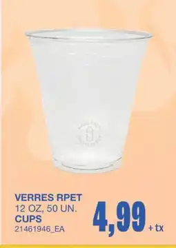 Wholesale Club VERRES RPET, 12 OZ, 50 UN offer