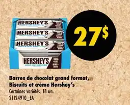 Wholesale Club Barres de chocolat grand format, Biscuits et crème Hershey's offer