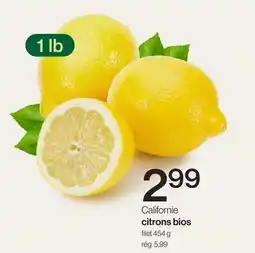 Avril Californie citrons bios offer