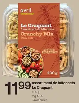 Avril assortiment de bâtonnets Le Craquant offer