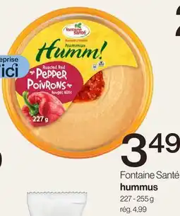 Avril Fontaine Santé hummus offer