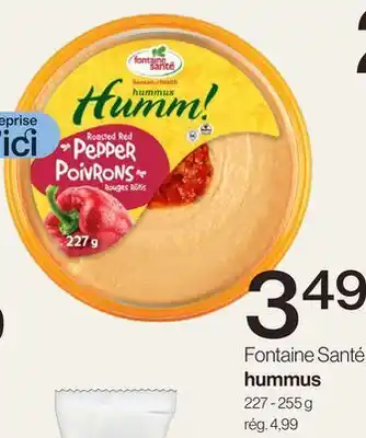 Avril Fontaine Santé hummus offer