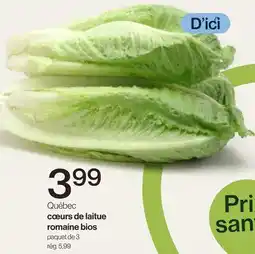Avril Québec cœurs de laitue romaine bios offer