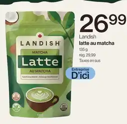 Avril Landish latte au matcha offer