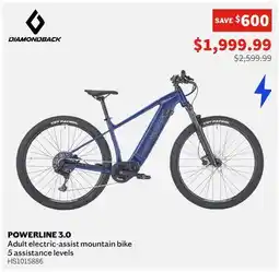 Sports Experts DIAMONDBACK POWERLINE 3.0 Adult electric-assist mountain bike offer