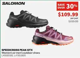 Sports Experts SALOMON SPEEDCROSS PEAK GTX Women's or men's outdoor shoes offer