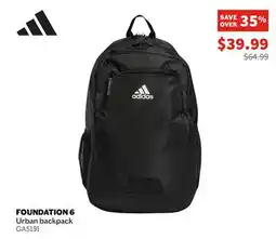 Sports Experts ADIDAS FOUNDATION 6 Urban backpack offer