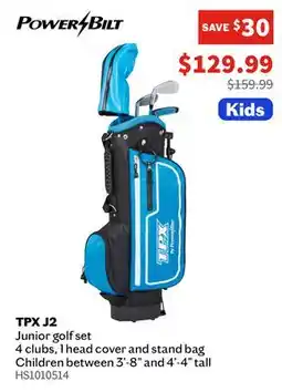 Sports Experts POWERBILT TPX J2 Junior golf set offer
