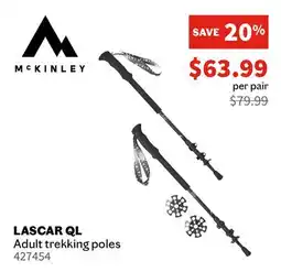 Sports Experts MCKINLEY LASCAR QL Adult trekking poles offer