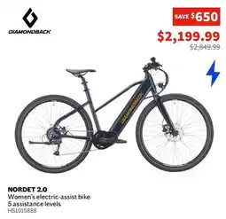 Sports Experts DIAMOND BACK NORDET 2.0 Women's electric-assist bike offer