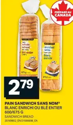 L'Intermarché PAIN SANDWICH SANS NOM | SANDWICH BREAD, 600/675 G offer