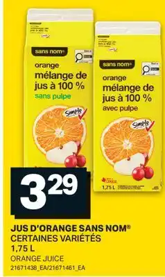 L'Intermarché JUS D'ORANGE SANS NOM | ORANGE JUICE offer