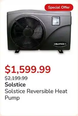 Club Piscine Solstice Reversible Heat Pump offer