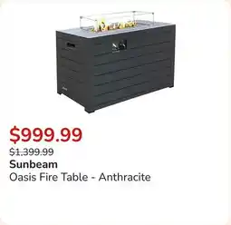 Club Piscine Oasis Fire Table - Anthracite offer