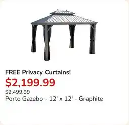 Club Piscine Porto Gazebo - 12' x 12' - Graphite offer